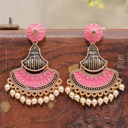 Crunchy Fashion Gold Plated Classic Chandbalis Drop Earrings-picture-8