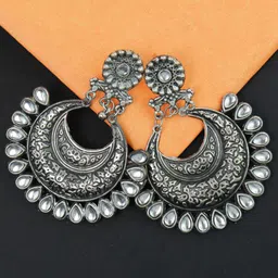 VAGHBHATT Silver Plated Drop errings-58