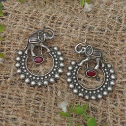 Ozanoo Silver-Plated Classic Drop Earrings-44