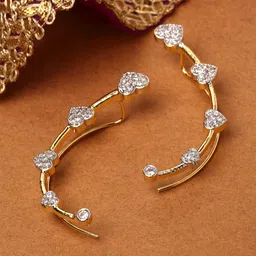 Kennice Gold-Plated Embellished Ear Cuff Earrings-34