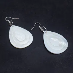 Golden Peacock Silver-Plated Teardrop Shaped Drop Earrings-16
