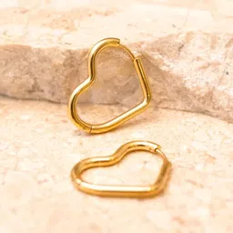 SALVE Heart Shaped Hoop Earrings-12