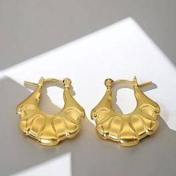 DIVASTRI Teardrop Shaped Hoop Earrings-6