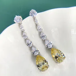 Designs & You Silver-Plated Teardrop Shaped Drop Earrings-20
