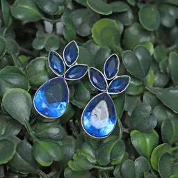 Ozanoo Silver-Plated Floral Drop Earrings-32