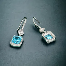 Designs & You Silver Plated Cubic Zirconia Studded Drop Earrings-28