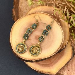 AAKRITI ART CREATIONS Quirky Drop Tribal Earrings-14