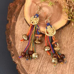 AAKRITI ART CREATIONS Quirky Tribal Drop Earrings-15