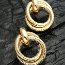 Bohey by KARATCART Gold-Plated Contemporary Studs Earrings-49