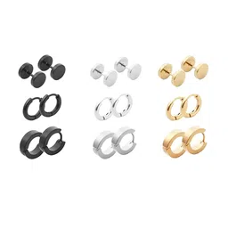 KARISHMA KREATIONS Set Of 9 Contemporary Studs-28