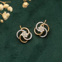 Saraf RS Jewellery Gold-Plated Contemporary Studs Earrings-50
