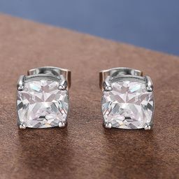 Peora Silver-Plated Square Shaped American Diamond Studded Studs Earrings-30