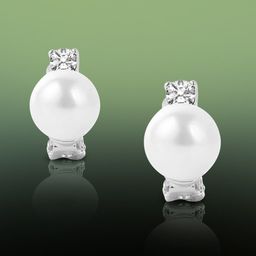 Peora Silver-Plated Contemporary Pearls Studded Studs Earrings-45