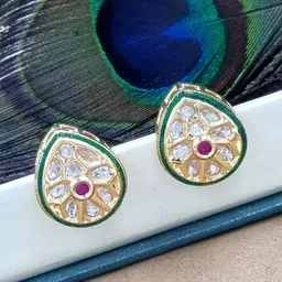 Anouk Gold-Plated Teardrop Shaped Studs Earrings-54