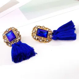 Crunchy Fashion Gold-Plated Crystals Drop Earrings-18