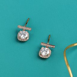 AMI Rose Gold Contemporary Studs Earrings-58