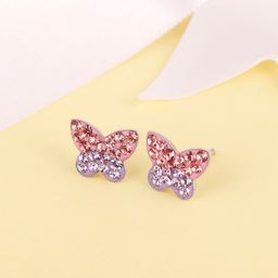 GIVA Girls Sparkly Butterfly Contemporary Studs Earrings-40