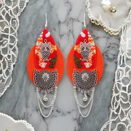 UNIVERSITY TRENDZ Silver-Plated Classic Drop Earrings-image-95