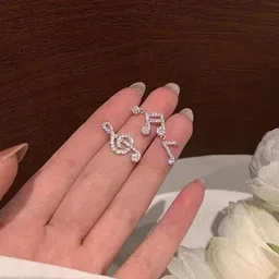 styledose Stainless Steel Silver-Plated Artificial Stones Studded Classic Drop Earrings-17