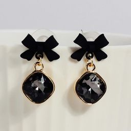 styledose Stainless Steel Artificial Stones Studded Contemporary Shaped Drop Earrings-20