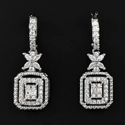 Jewels Galaxy Silver-Plated American Diamond Studded Classic Drop Earrings-37
