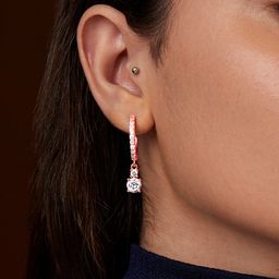 MINUTIAE Rose Gold Plated Drop Earrings-44
