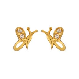 Joyalukkas 22KT Gold Gem Stone Studded Earrings 0.97 gm-image-75
