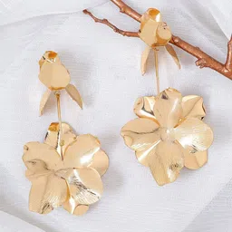 JOKER & WITCH Aconitum Gold-Plated Floral Drop Earrings-10