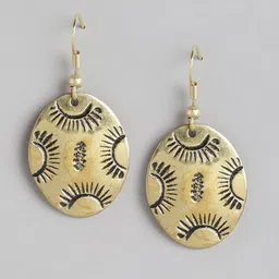 RICHEERA Gold-Plated Oval Drop Earrings-24