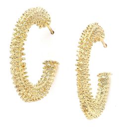 Bohey by KARATCART Gold-Plated Contemporary Half Hoop Earrings image 2