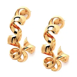 Bohey by KARATCART Gold-Plated Contemporary Studs Earrings image 2