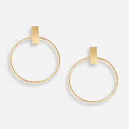 SOHI Gold Plated Circular Drop Earrings image 3