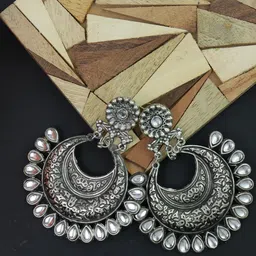 VAGHBHATT Silver Plated Drop errings image 2