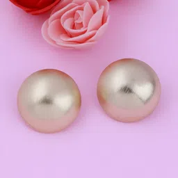 Silver Shine Gold-Toned Contemporary Studs Earrings image 2