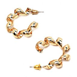 Bohey by KARATCART Gold-Plated Contemporary Studs Earrings image 3