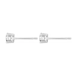 Peora Silver-Plated Contemporary Stud Earrings image 2