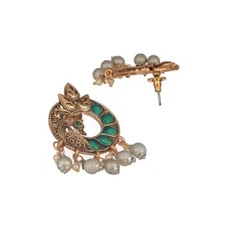 Jazz and Sizzle Peacock Shaped Chandbalis Earrings image 4