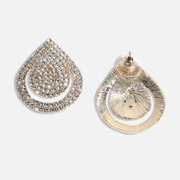 SOHI Gold-Plated Teardrop Shaped Drop Earrings image 3