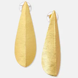 ATIBELLE Gold-Plated Leaf Shaped Drop Earrings image 5