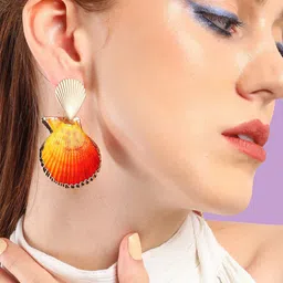 SOHI Gold-Plated Drop Earrings-17