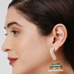 OOMPH Dome Shaped Jhumkas Earrings-0