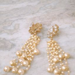 BeAbhika Kundan Studded & Beaded Tasselled Drop Earrings image 5