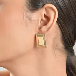 ToniQ Gold-Plated Geometric Studs image 3