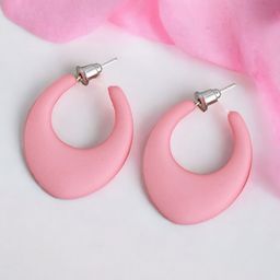 LUCKY JEWELLERY Set of 4 Silver-Plated Geometric Studs & Hoop Earrings image 3