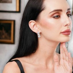 HOT AND BOLD Silver-Plated Floral Drop Earrings-20