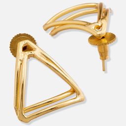 ATIBELLE Gold-Plated Triangular Shaped Stud Earrings image 2