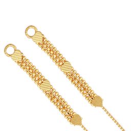 Vighnaharta Set Of 2 Gold-Plated Drop Ear Chain image 4