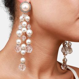 sohi SOHIGold-Plated Alloy Artificial Beads Drop Earrings image 3