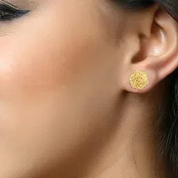 Vighnaharta Gold-Plated Contemporary Studs With Removable Jhumka And Chain Drop Earring image 2
