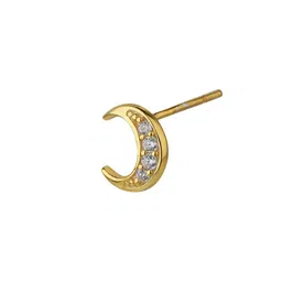 VANBELLE Set of 2 Gold-Plated White Cubic Zirconia 925 Sterling Silver Studs Earrings image 4